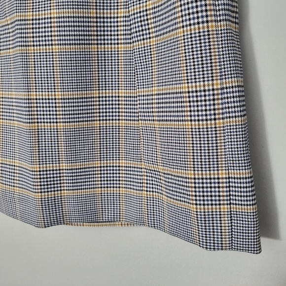 Aritzia Babaton Plaid Houndstooth Hopper Skirt in Cairo Gold NWT - Picture 8 of 11